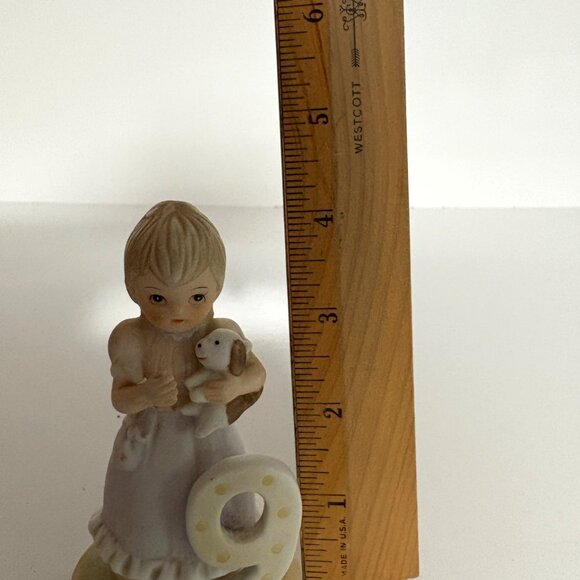 Lefton Christopher Collection Birthday Girl Figurine #034481 Age 9 1983 Vintage - Picture 8 of 8